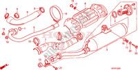EXHAUST MUFFLER for Honda FOURTRAX 500 FOREMAN 4X4 RED 2012