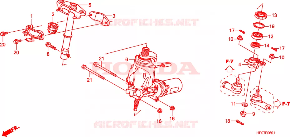STEERING SHAFT(POWER STEE RING) Honda ATV 500 FOURTRAX 2011  TRX500FPMB