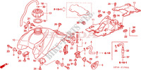 FUEL TANK (TRX450R4,5,6,7/ER6,7) for Honda TRX 450 R SPORTRAX Electric Start 2006