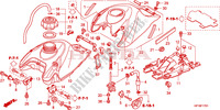 FUEL TANK (TRX450R8/ER8) for Honda TRX 450 R SPORTRAX Kick start RED 2008