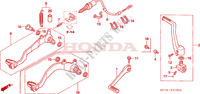 PEDAL for Honda TRX 450 R SPORTRAX Kick start ROUGE 2008