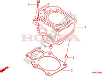 CYLINDER for Honda FOURTRAX 420 RANCHER 4X4 PS RED 2010