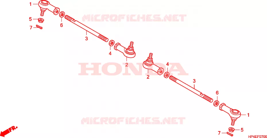 TIE ROD Honda ATV 420 FOURTRAX 2010  TRX420FMA