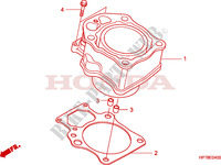 CYLINDER for Honda FOURTRAX 420 RANCHER AT PS RED 2010