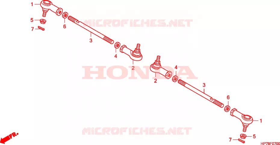 TIE ROD Honda ATV 420 FOURTRAX 2010  TRX420FPAA