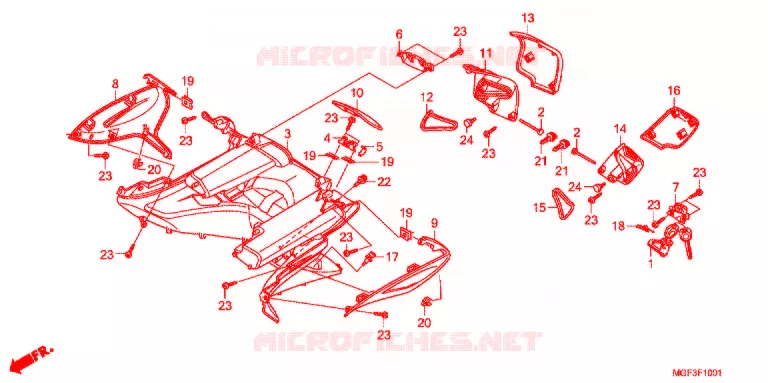 LEG SHIELD (FJS600A9-2KO/FJS600AB/DB) Honda SCOOTER 600 SILVERWING 2012  FJS600AB
