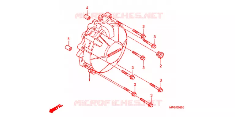 ALTERNATOR COVER Honda MOTO 600 HORNET 2012  CB600FAC