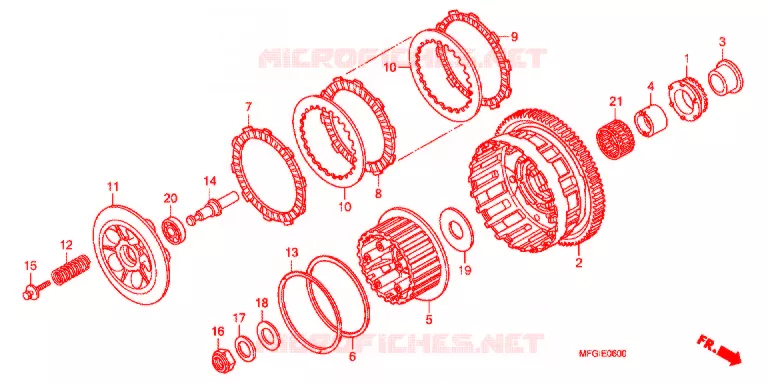 CLUTCH Honda MOTO 600 HORNET 2012  CB600FAC