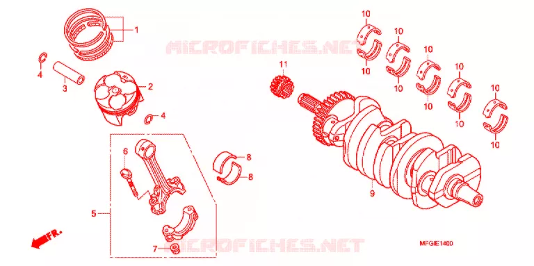 CRANKSHAFT Honda MOTO 600 HORNET 2012  CB600FAC