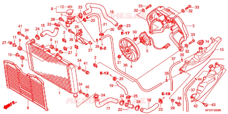 RADIATOR Honda MOTO 600 HORNET 2012  CB600FAC