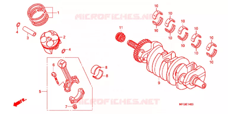 CRANKSHAFT Honda MOTO 600 HORNET 2012  CB600FAC