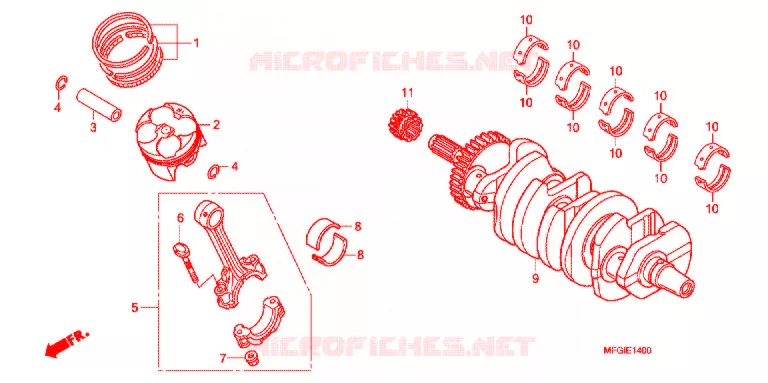 CRANKSHAFT Honda MOTO 600 HORNET 2012  CB600FAC