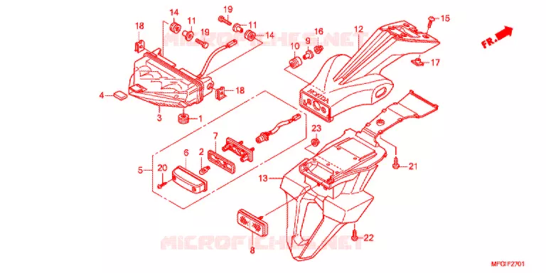 TAILLIGHT (2) Honda MOTO 600 HORNET 2012  CB600FAC