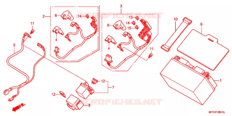 BATTERY (2) Honda MOTO 600 HORNET 2012  CB600FAC