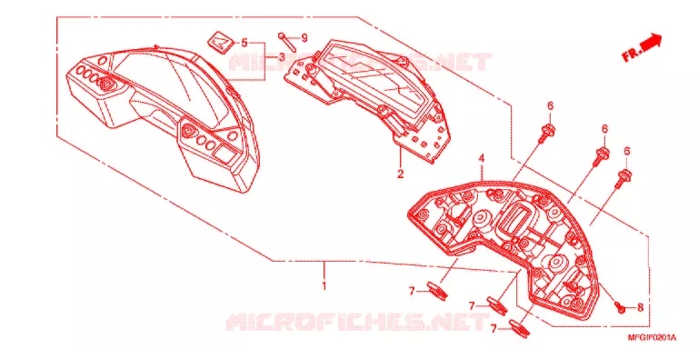 METER (2) Honda MOTO 600 HORNET 2012  CB600FC
