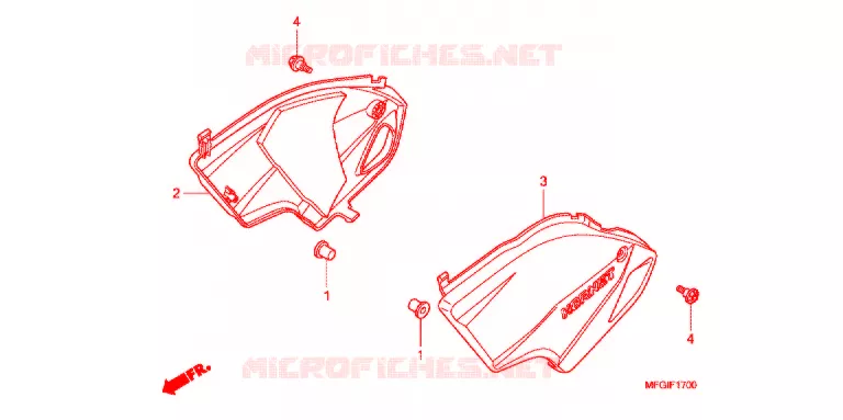 SIDE COVERS Honda MOTO 600 HORNET 2012  CB600FC