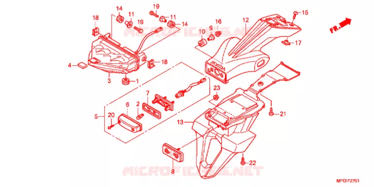TAILLIGHT (2) Honda MOTO 600 HORNET 2012  CB600FC