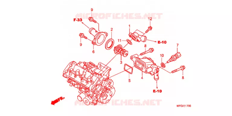 THERMOSTAT Honda MOTO 600 HORNET 2012  CB600FC
