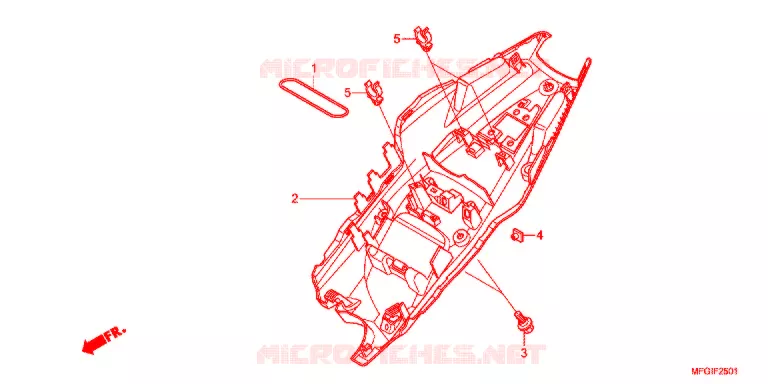 REAR FENDER (2) Honda MOTO 600 HORNET 2012  CB600FC