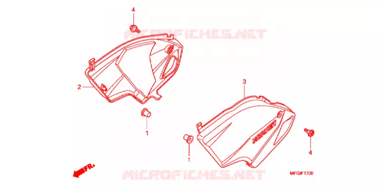 SIDE COVERS Honda MOTO 600 HORNET 2012  CB600FC