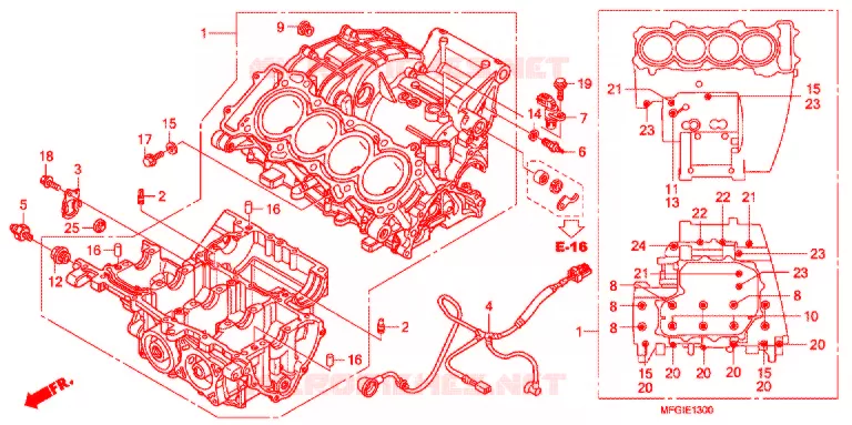 CRANKCASE - OIL PUMP Honda MOTO 600 HORNET 2012  CB600FC