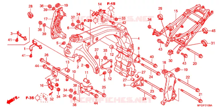 FRAME Honda MOTO 600 HORNET 2012  CB600FC