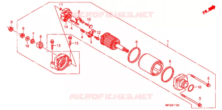 STARTER MOTOR Honda MOTO 600 HORNET 2012  CB600FC