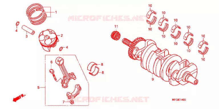 CRANKSHAFT Honda MOTO 600 HORNET 2012  CB600FC