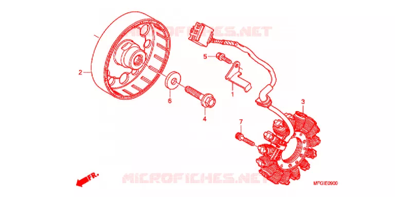 LEFT CRANKCASE COVER - ALTERNATOR (2) Honda MOTO 600 HORNET 2012  CB600FC