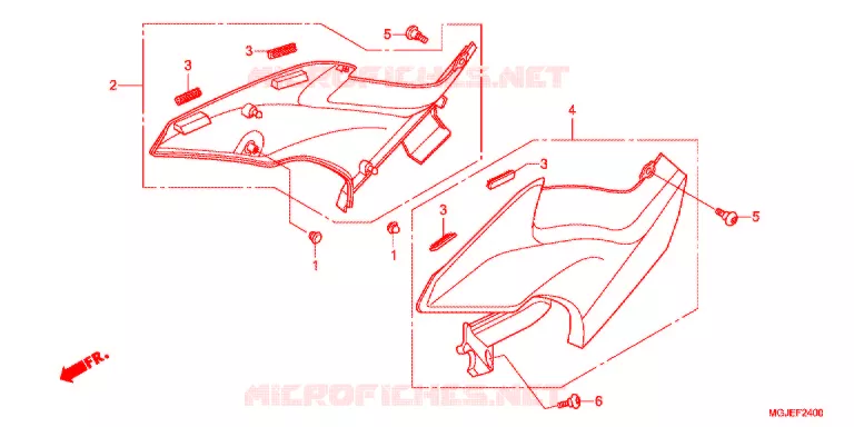 SIDE COVERS Honda MOTO 1000 CBF 2012  CBF1000FSC