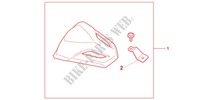 REAR SEAT COWL COOL WHITE for Honda CBR 600 F ABS 2013