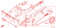 SWINGARM   CHAIN CASE for Honda CBR 600 F WHITE 2012