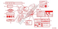 CAUTION LABEL (1) for Honda CBR 600 RR VERMELHO 2012