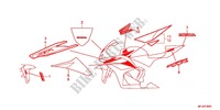 STICKERS (2) for Honda CBR 600 RR VERMELHO 2012