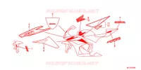 STICKERS (2) for Honda CBR 600 RR RED 2012