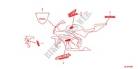 STICKERS (1) for Honda CBR 600 RR PRETO 2012