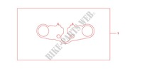 TRIPLE CLAMP PAD for Honda CBR 600 RR BLACK 2012