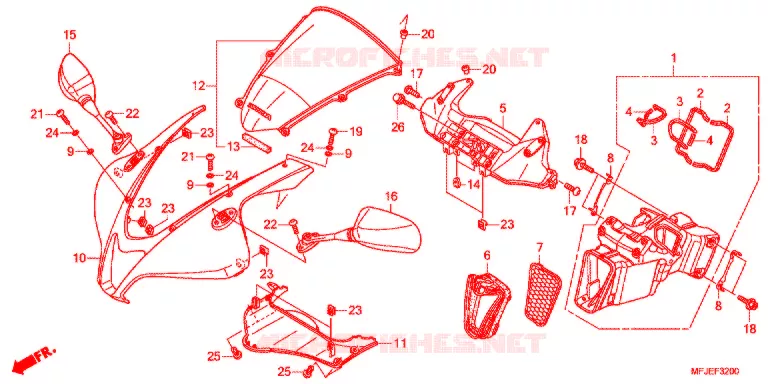 FRONT COWL Honda MOTO 600 CBR 2012  CBR600RRC