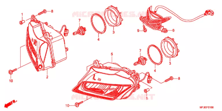HEADLIGHT Honda MOTO 600 CBR 2012  CBR600RRC