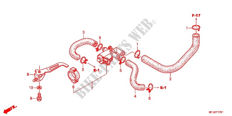 AIR INJECTION CONTROL VALVE for Honda CBR 600 RR NOIRE 2012