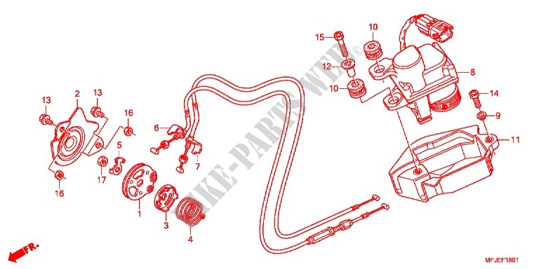 SERVO MOTOR for Honda CBR 600 RR NOIRE 2012