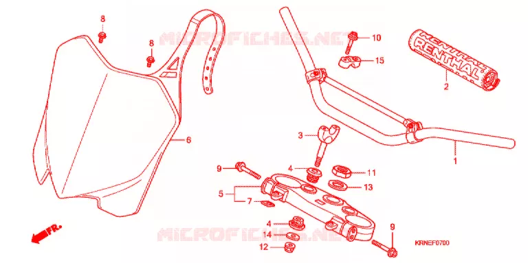 HANDLE PIPE/TOP BRIDGE (2) Honda MOTO 250 CRF 2012  CRF250RC