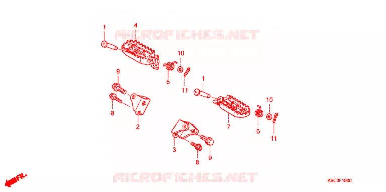 PEDAL Honda MOTO 250 CRF 2012  CRF250XC