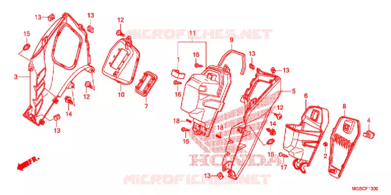MESH INNER RACK  SG Honda SCOOTER 700 INTEGRA 2012  NC700DC