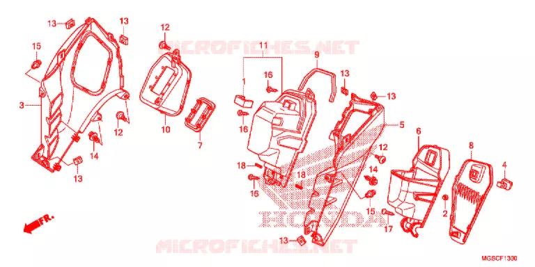 MESH INNER RACK  SG Honda SCOOTER 700 INTEGRA 2012  NC700DC