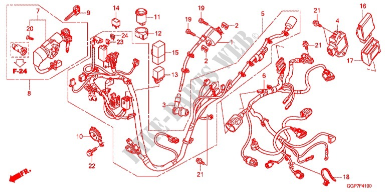 WIRE HARNESS (NSC50WHC/MPDC) for Honda VISION 50 2013