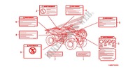 CAUTION LABEL (1) for Honda TRX 250 FOURTRAX RECON Standard 2012