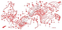 REAR FENDER for Honda FOURTRAX 420 RANCHER 4X4 AT 2012