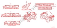 STICKERS (2) for Honda FOURTRAX 420 RANCHER 4X4 Electric Shift RED 2012
