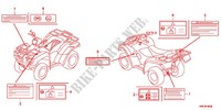 CAUTION LABEL (1) for Honda FOURTRAX 420 RANCHER 4X4 PS CAMO 2012